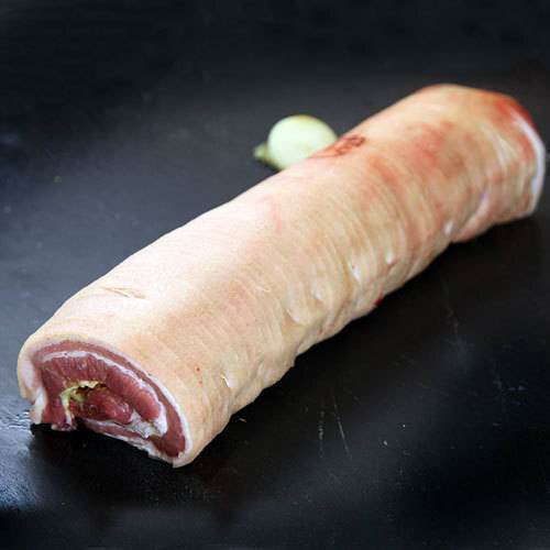 Porchetta af bryst af gris med krydderier, vacuum, variabel vægt