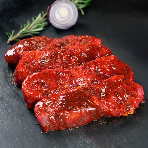 Bøf af oksefilet uden fedt, Texasmarineret, 160 g, Brasilien