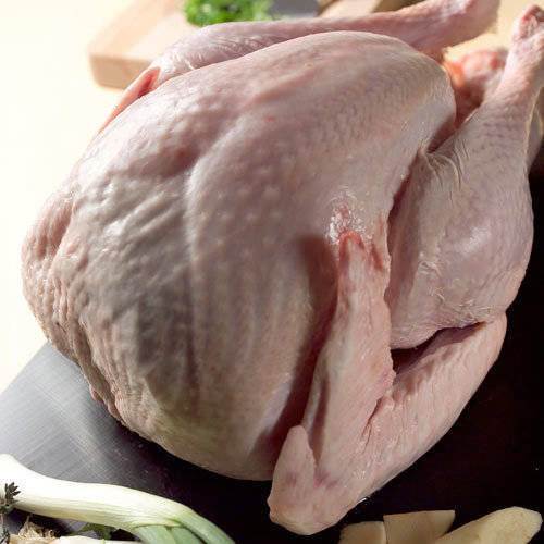 Kalkun, hel sprængt, tilsat 3% lage, ca. 7 kg
