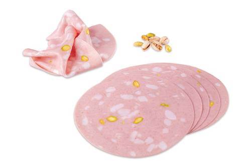 Italiensk Mortadella, "Con Pistacchio", ca 13 skivor,  Ø 15 cm, 250 g