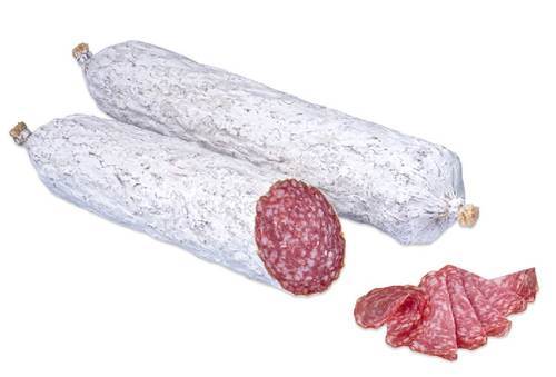 Italiensk Salami, "Milano", Lufttorkad, korv,  Ø 6,5/7,5 cm, ca. 1,2 kg