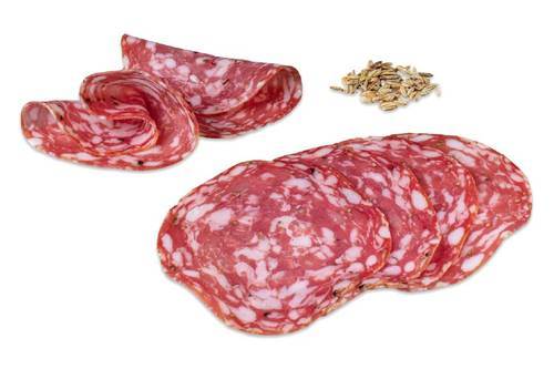 Italiensk salami, "con Semi di Finoccio",  ø 9 cm, ca. 34 skiver, 250 g