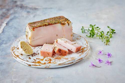 Lardo med urter og hvidløg, ca. 1,5 kg