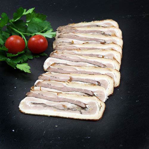 Røget rullepølse i skiver, 200 g