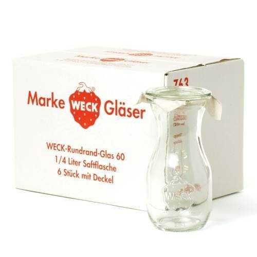 Weck saft/dressingflaska med lock, 290ml, H14cm, Ø6cm