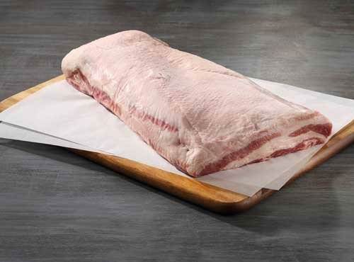 Fläsksida med svål, ristad, Sverige, variabel vikt