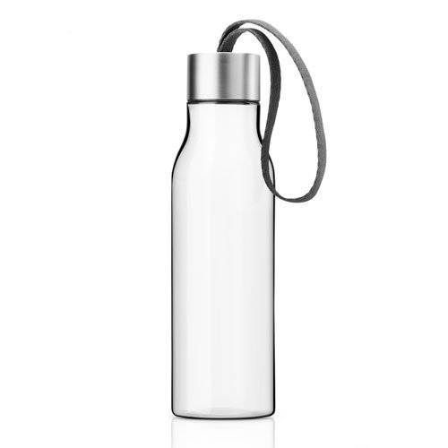 Dricks-/vattenflaska 0,5 l, grå, BPA-fri plast