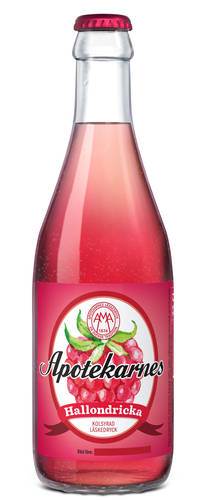 Apotekarnes hallonsoda, returglas, 33 cl