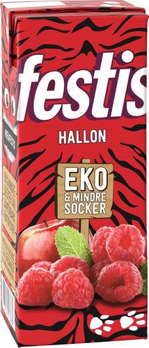 Hallon Festis, ekologisk, 20 cl