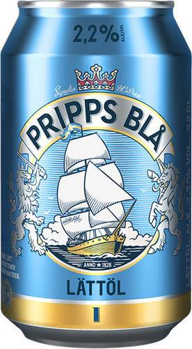Pripps Blå, 2,2%, burk, 33 cl