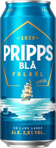Pripps Blå, 6-pack, 2,8%, burk, 50 cl