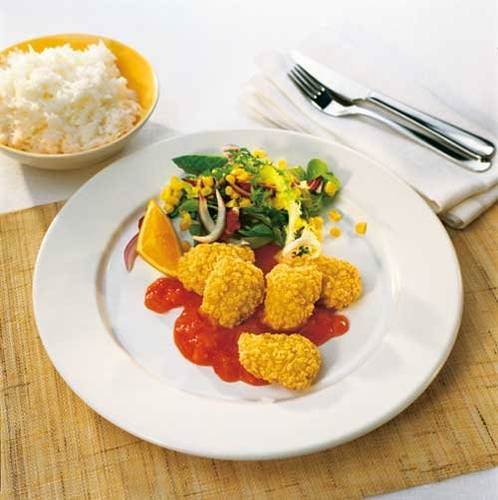 Chicken nuggets stekta, majspanerade, 2x2,5kg