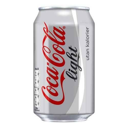 Coca Cola light, burk, 33 cl