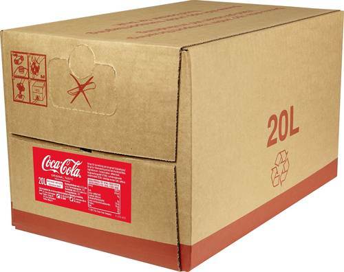 Coca Cola post mix syrup bag in box, ger 80 l, 20 l
