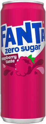 Fanta Raspberry Zero Sugar, sleek burk, 33 cl