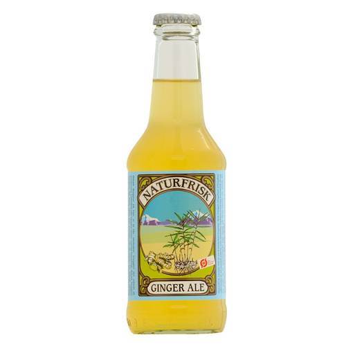 Läsk Ginger Ale med äpple och ingefära, utan tillsatt socker, ekologisk, 25 cl