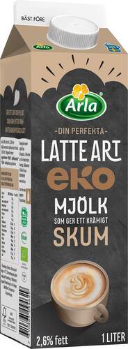 Latte Art 2,6%, KRAV, ekologisk, 1 l