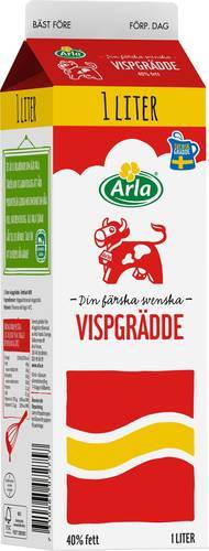 Vispgrädde 40%, 1 l