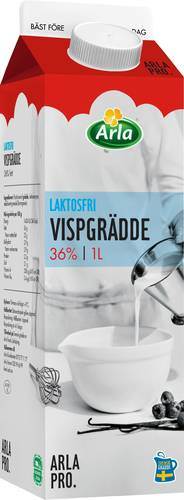 Vispgrädde 36%, laktosfri, 1 l