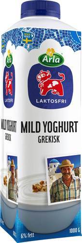 Grekisk Yoghurt Mild 6%, laktosfri, 1 kg