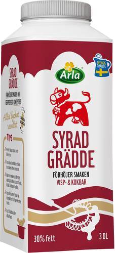 Syrad grädde 30%, 3 dl