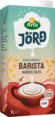 Havredryck Jörd Barista, laktosfri, skumbar, vegansk, 1 l