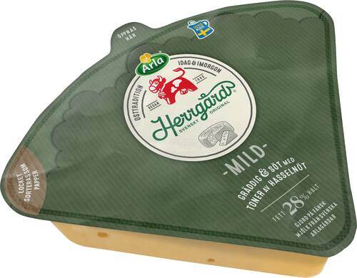 Herrgårdsost 28%, mild, ca 1,6 kg