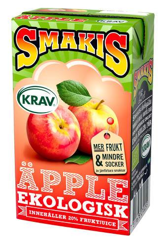 Smakis Äpple, KRAV, ekologisk, 27 x 25 cl