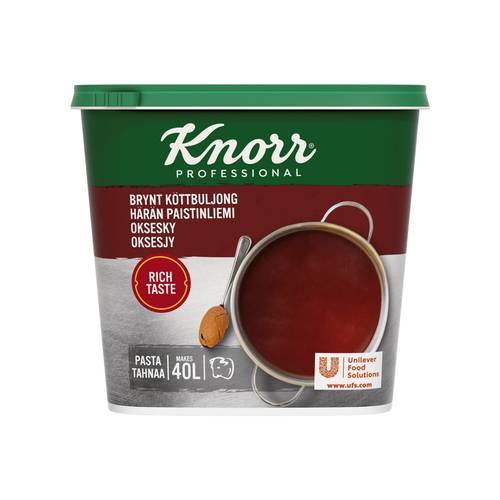 Brynt köttbuljong, pasta, 40 l, 1 kg