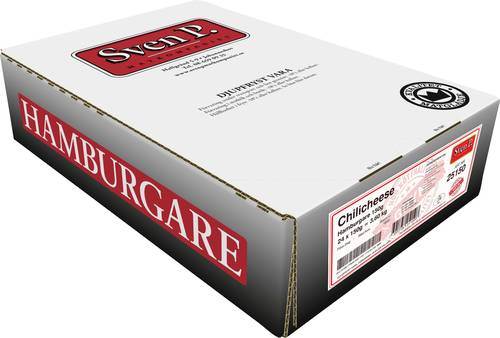 Chili Cheese Burgare 94%, 24 x 150 g