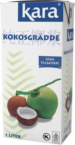 Kokosgrädde 24%, 1L