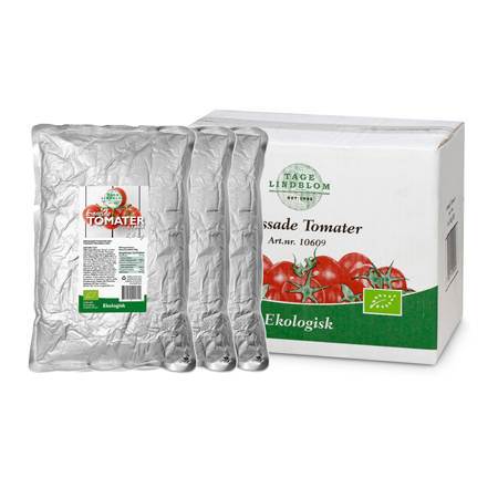 Krossade tomater 6-7 Brix påse, KRAV, ekologisk, 2,6 kg