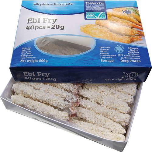 ASC Rejer Torpedeo ebi fry, panerede, 20 g, 800 g