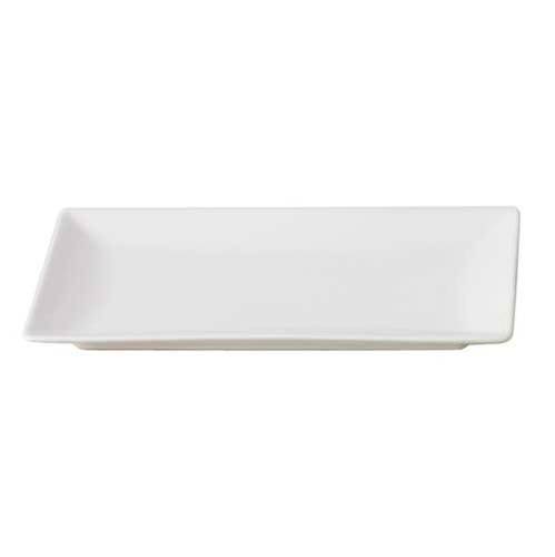 Quadro tallrik rektangulär, 30x20cm, matt vit stoneware