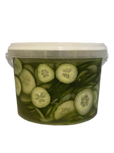 Agurkesalat, frisk, råmarineret, 2,9 kg