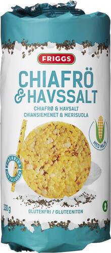 Majskakor Chiafrö och havssalt, 130 g
