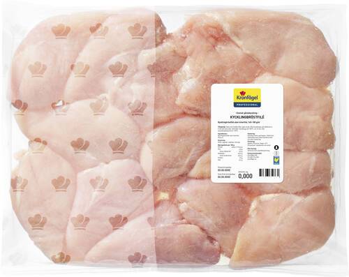 Kycklingbröstfilé utan innerfilé, ca 2,5 kg