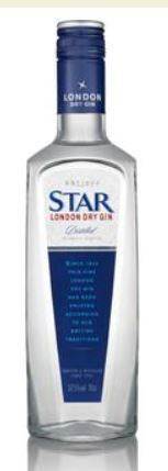 Star London Dry Gin 37,5 %, 70 cl
