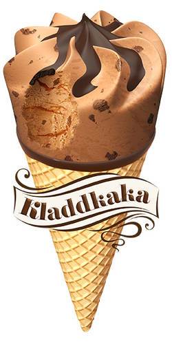 Kladdkaka gräddglass, 140 ml