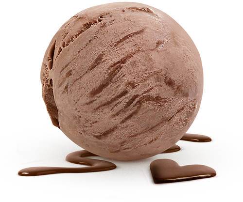 Ljus chokladglass gräddglass, laktosfri, 5 l