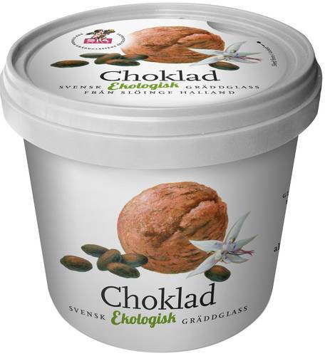 Bägare Gräddglass, Choklad, ekologisk, 110 ml