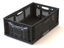Trådback cleverfresch, 45 l, 600 x 400 x 230 mm, svart, grå handtag