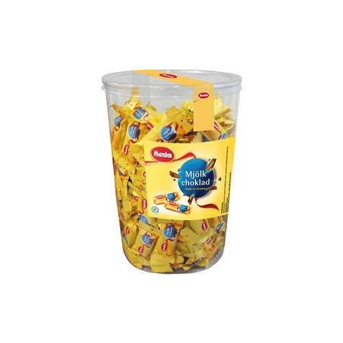 Marabou mjölkchoklad, 10 g, cylinder á 200 st, 2 kg