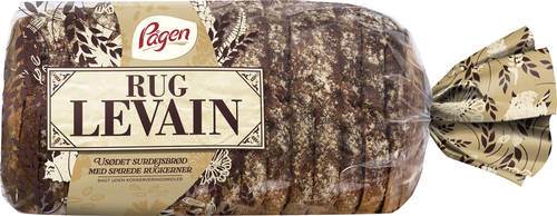 Råg Levain, rustikt surdegsbröd, ca 17 skivor, 650 g