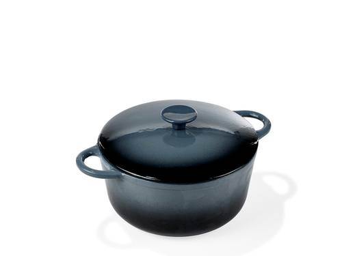 Gjutjärnsgryta 3,5 l med lock, rund, 24,5 x 11,5 cm