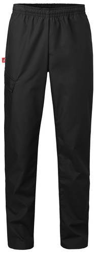 Kokkebukser 8001 unisex sorte, str XL, 52/48% polyester/bomuld