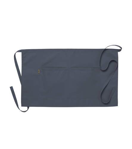 Förkläde 4444 grå m/dubbel ficka, B75 x H43 cm, 65/35% polyester/bomull