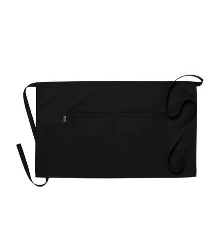 Forstykke 4444 sort m/dobbelt lomme, B75 x H43 cm, 65/35% polyester/bomuld