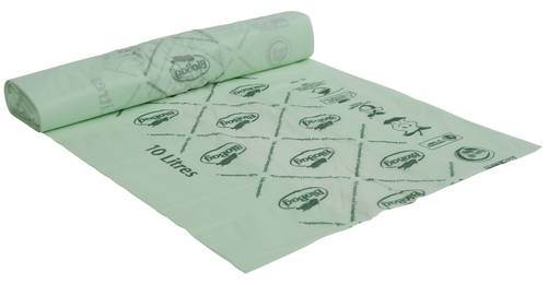 Biobag 10 l, 430 x 450 mm, 15 my, rak top, komposterbara, 25 ps/rl, 20 rl