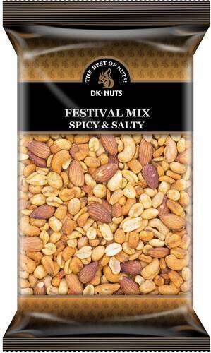 Festival nøddemix, stærke og saltede, 800 g